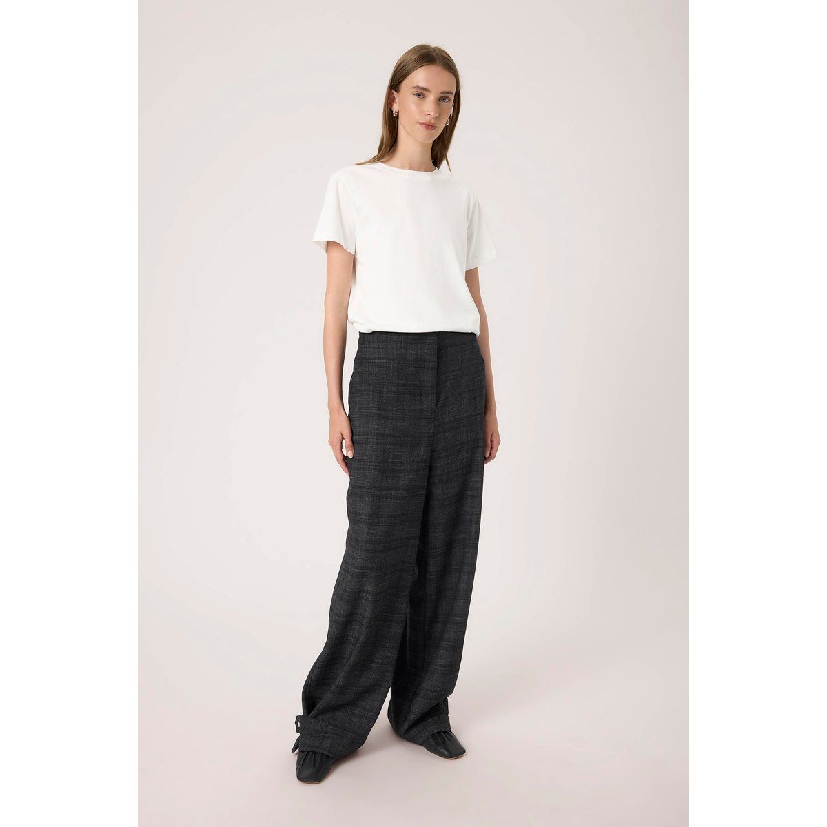 Relaxte weit geschnittene High-Waist-Hose