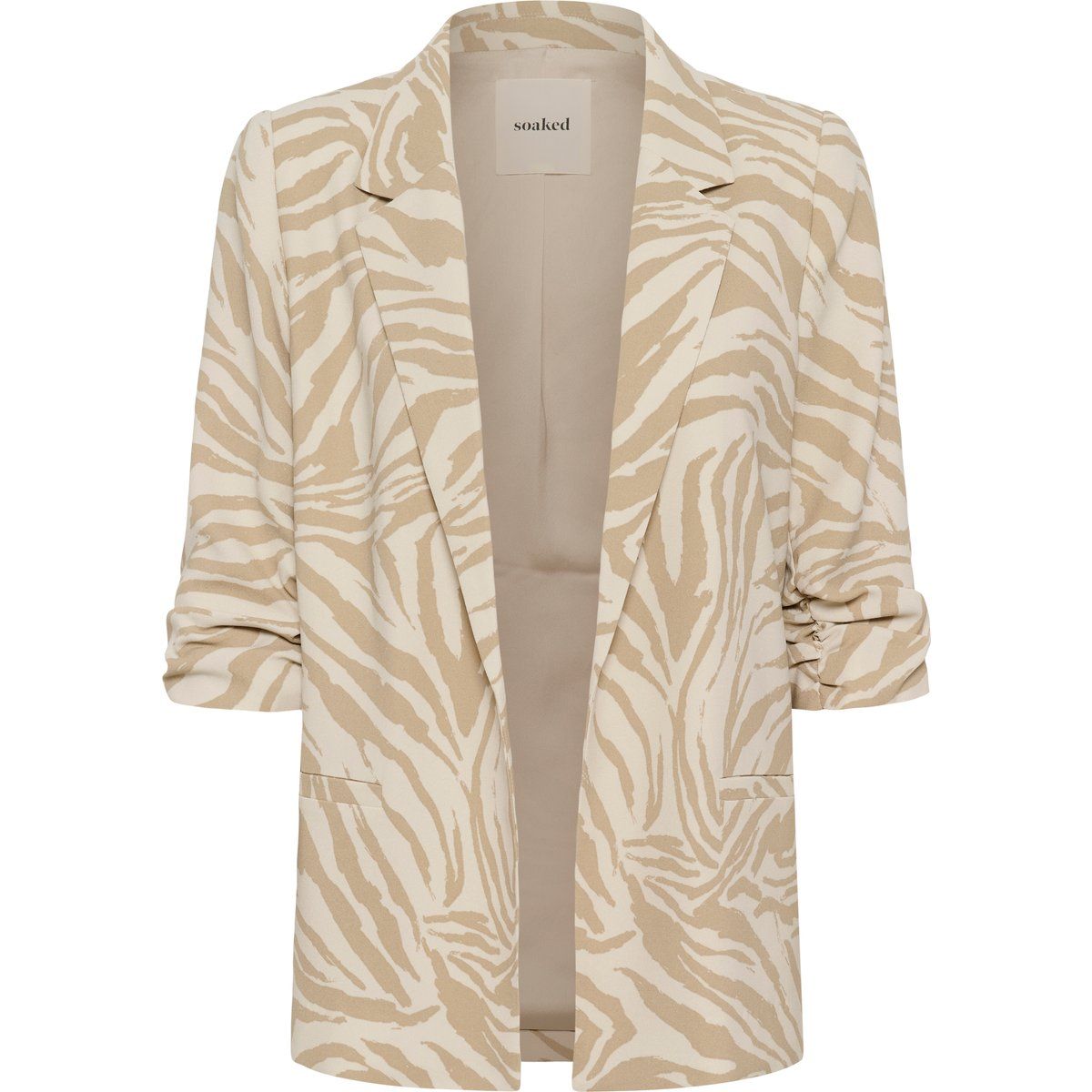 Offener Blazer mit Zebra-Muster