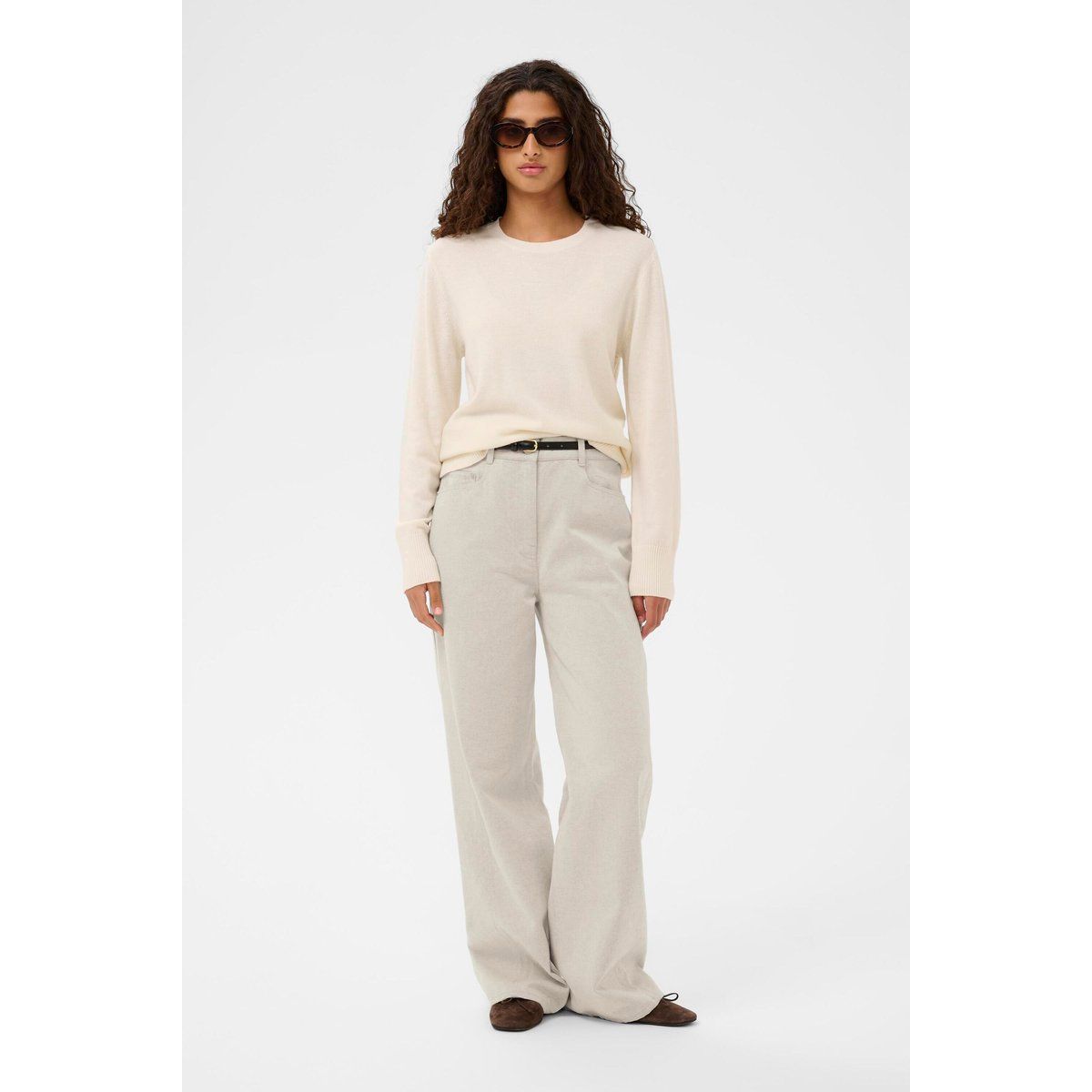 Weit geschnittene Jeans mit hohem Bund
