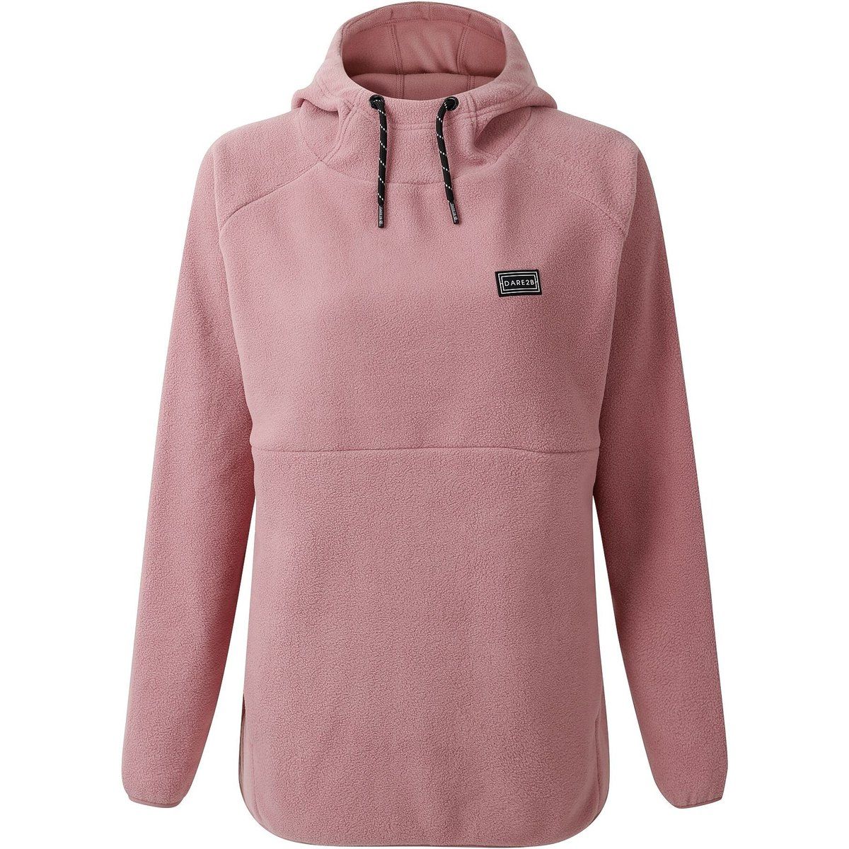 Fleece-Kapuzenpullover mit Raglanärmeln