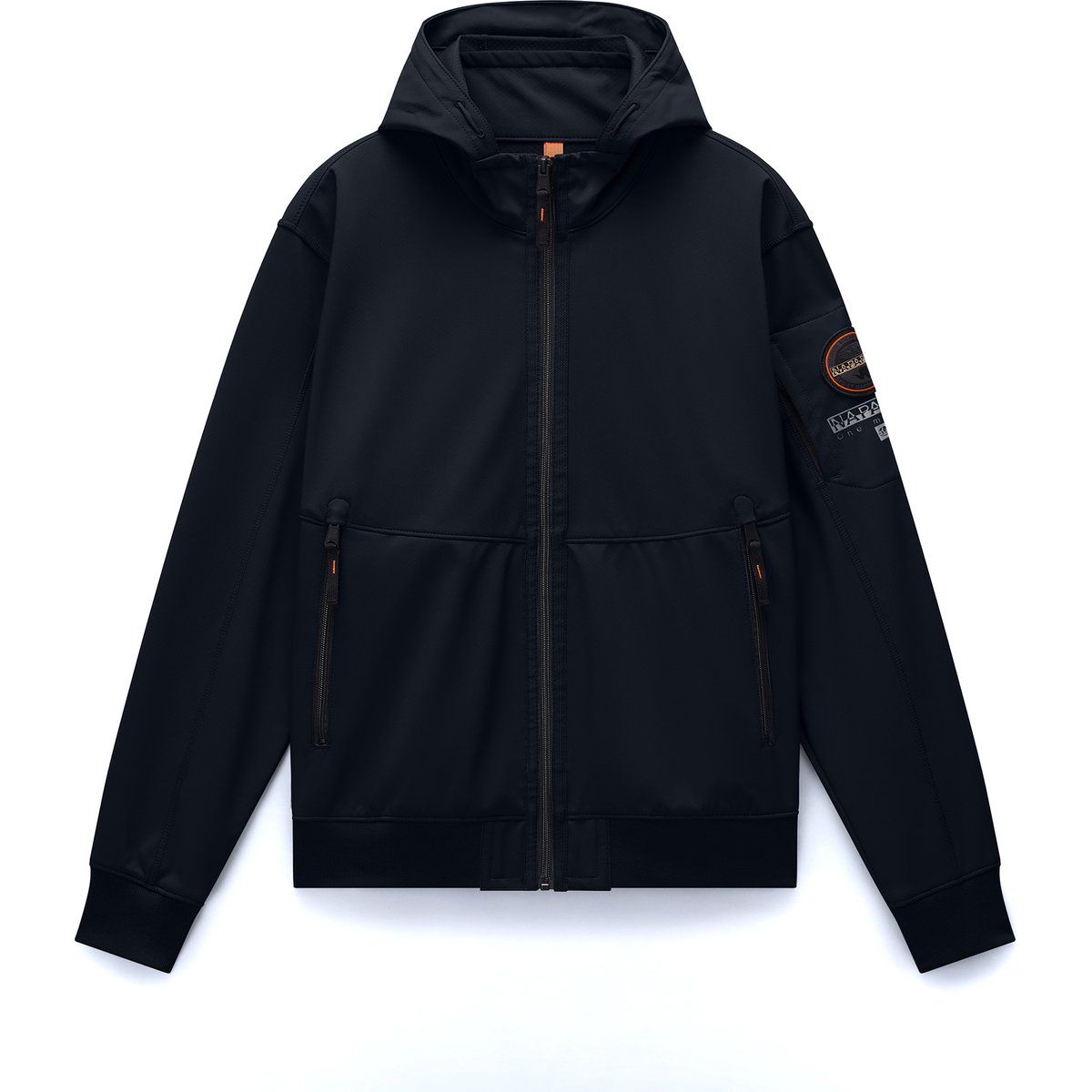 Softshell-Jacke mit Kapuze und Reißverschluss
