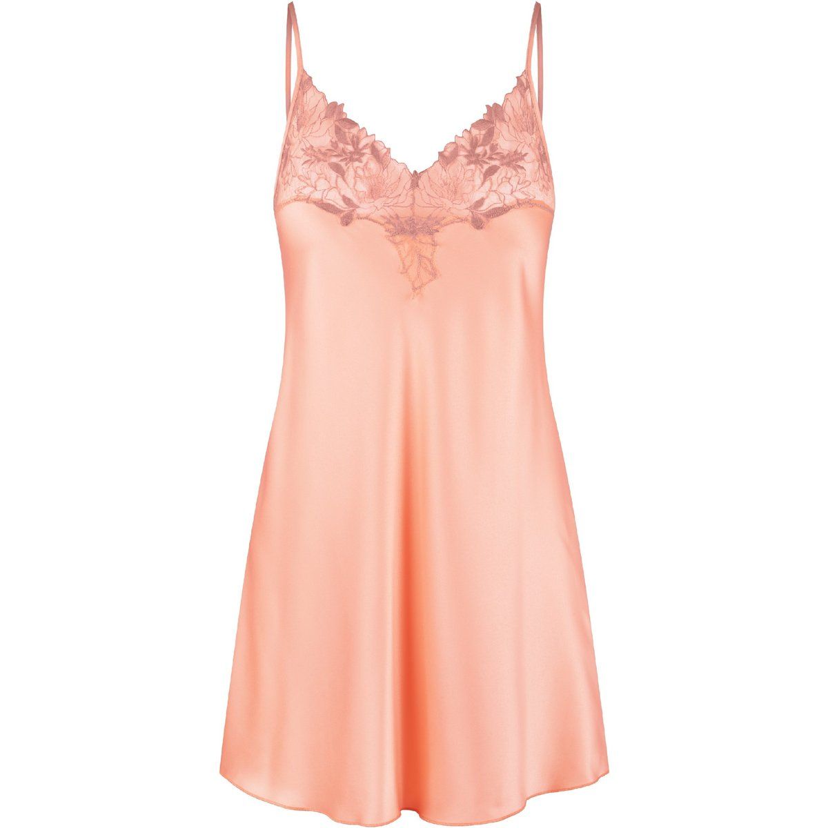 Romantisches Satin-Nachthemd mit Spitze