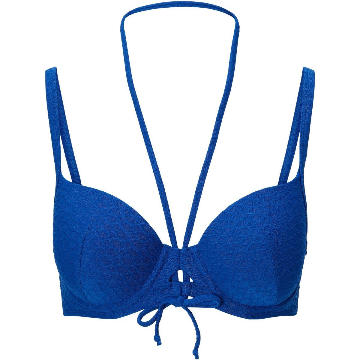 Strukturiertes Bügel-Bikini-Oberteil