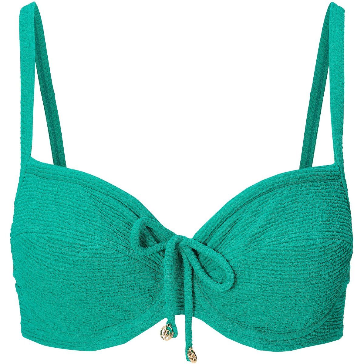Geripptes Bügel-Bikini-Top