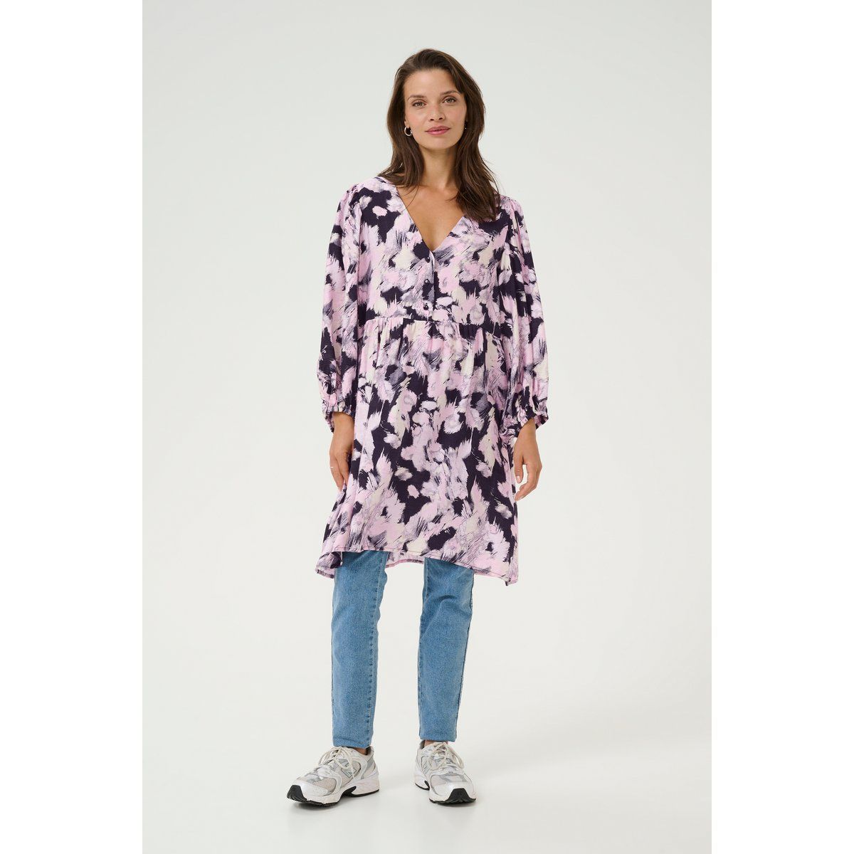 Locker geschnittene Tunika mit abstraktem Print