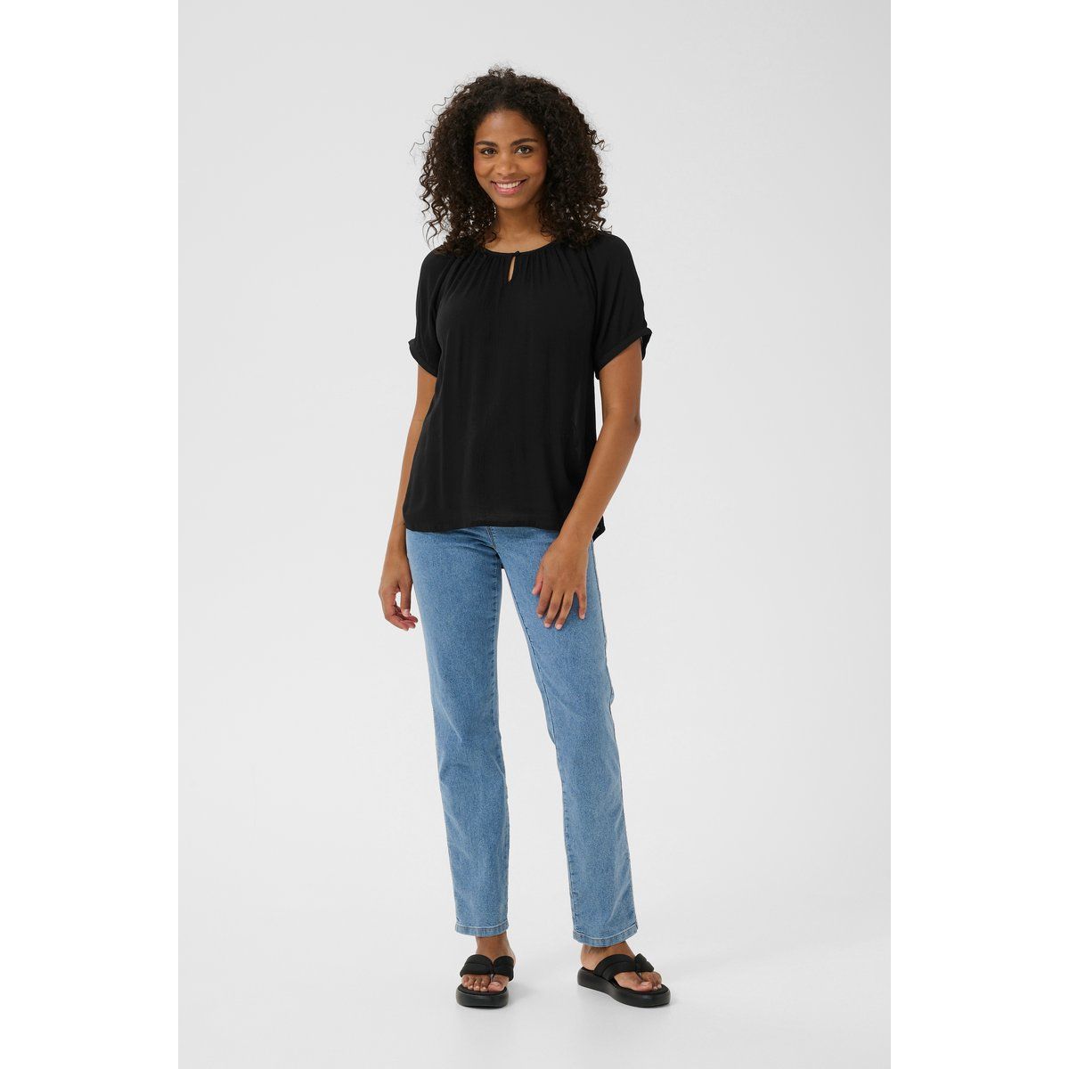 Luftige Bluse mit Keyhole-Detail