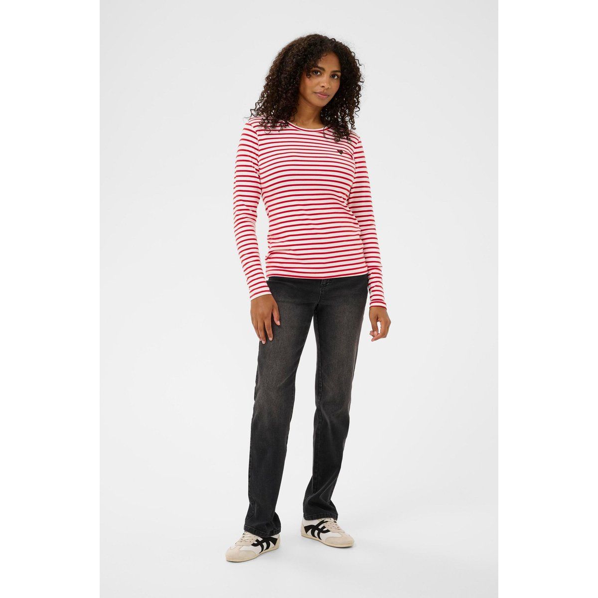 Gestreiftes Langarmshirt Regular Fit