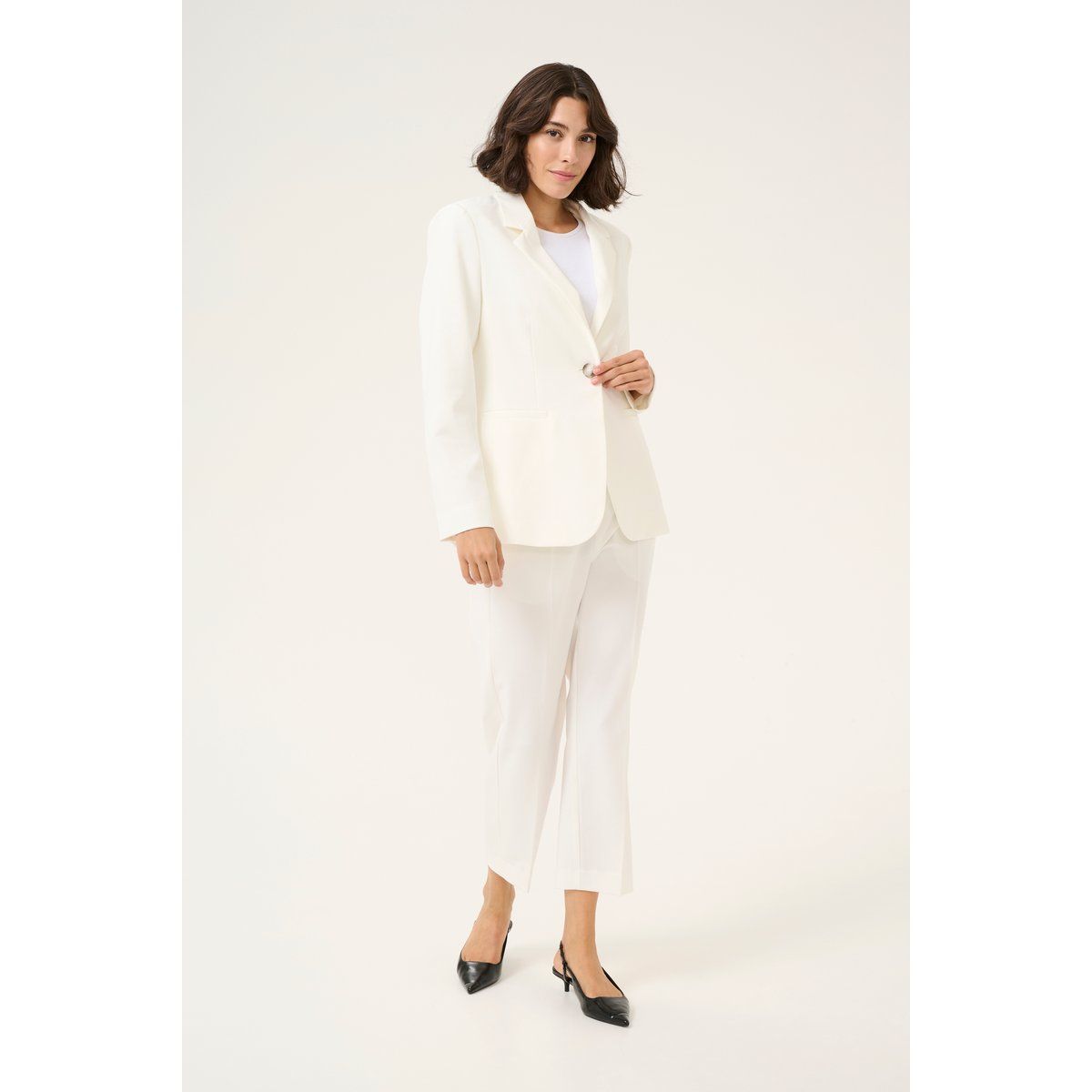 Taillierter Einknopf-Blazer in Slim-Fit