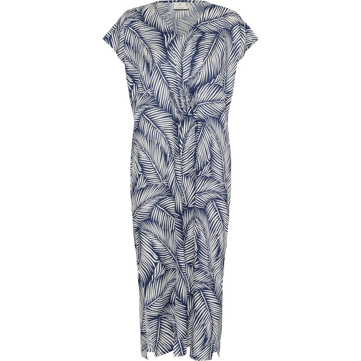 Midi-Kleid mit Palmenblatt-Print