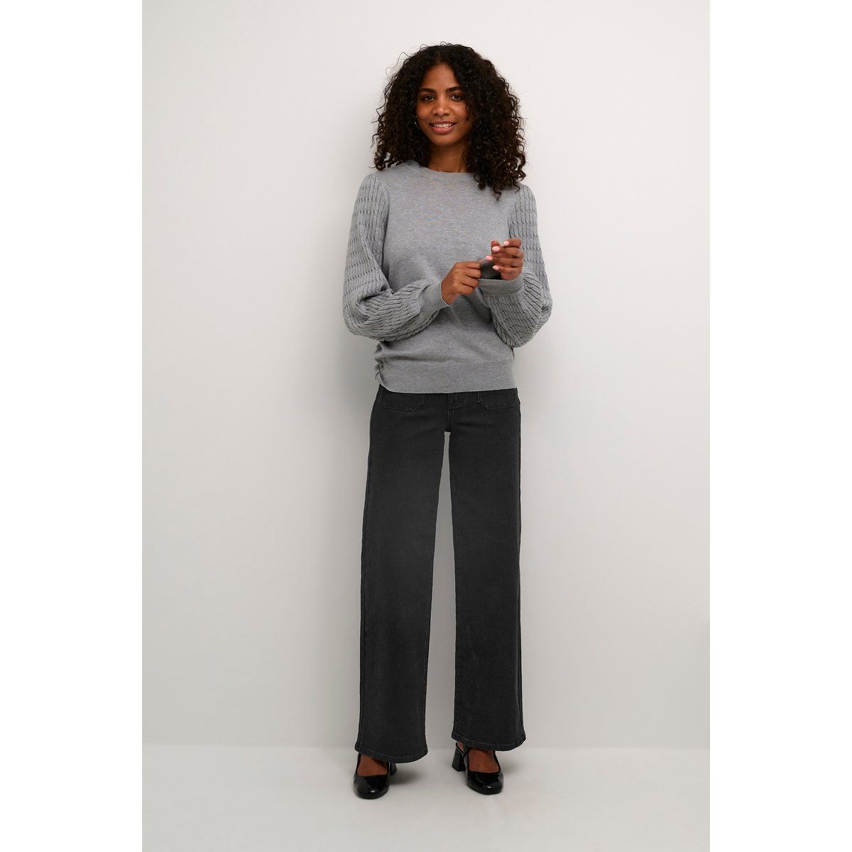 Hochgeschnittener Regular-Fit Denim