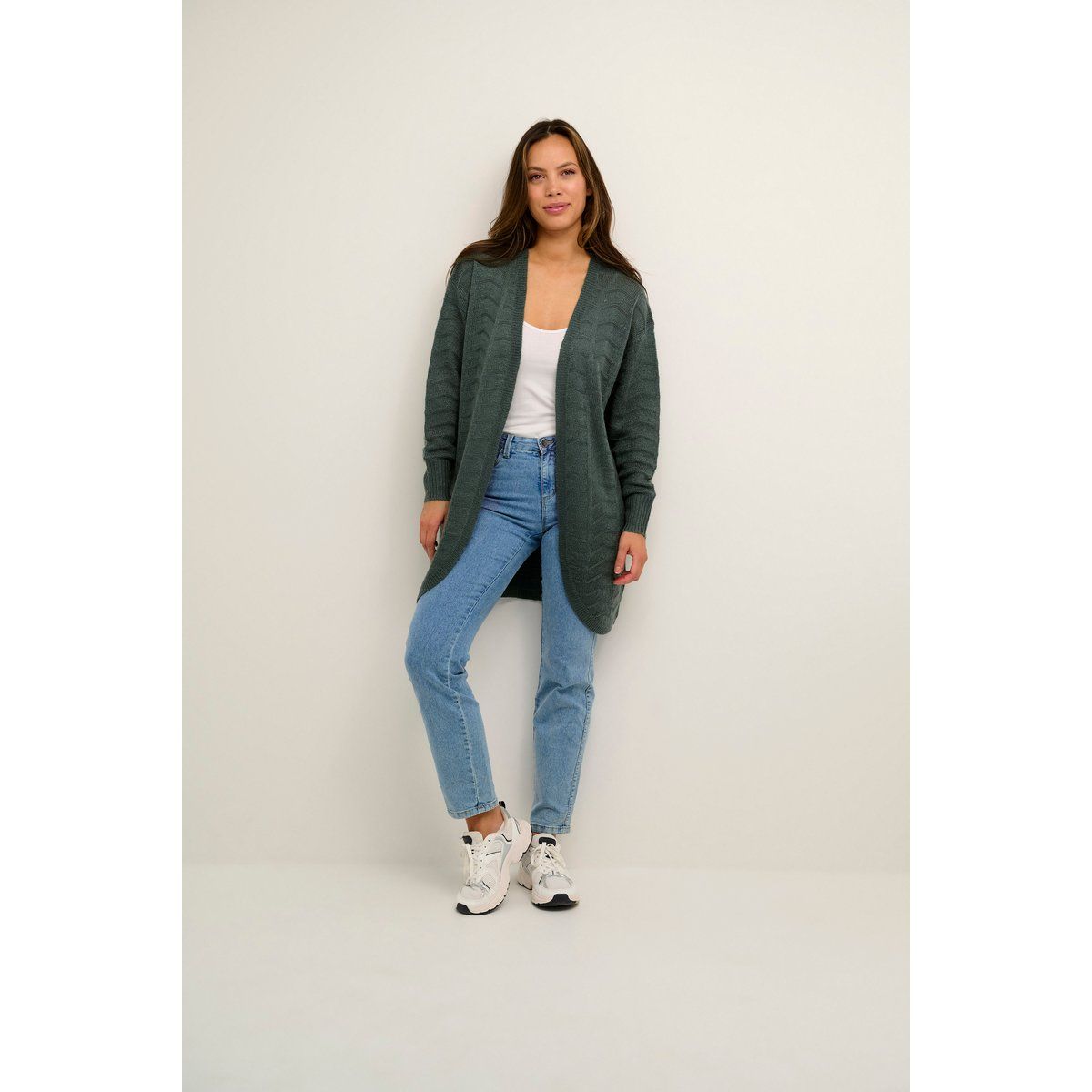 Strukturierter offener Relaxed-Fit Layer