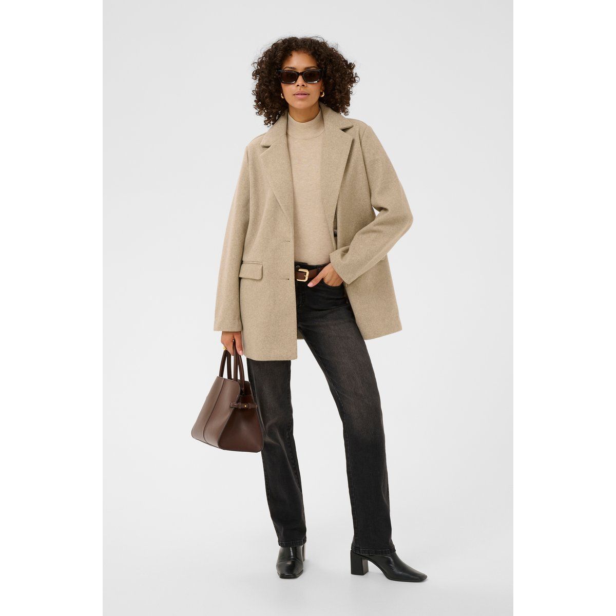 Oversized Blazer-Mantel mit Reverskragen