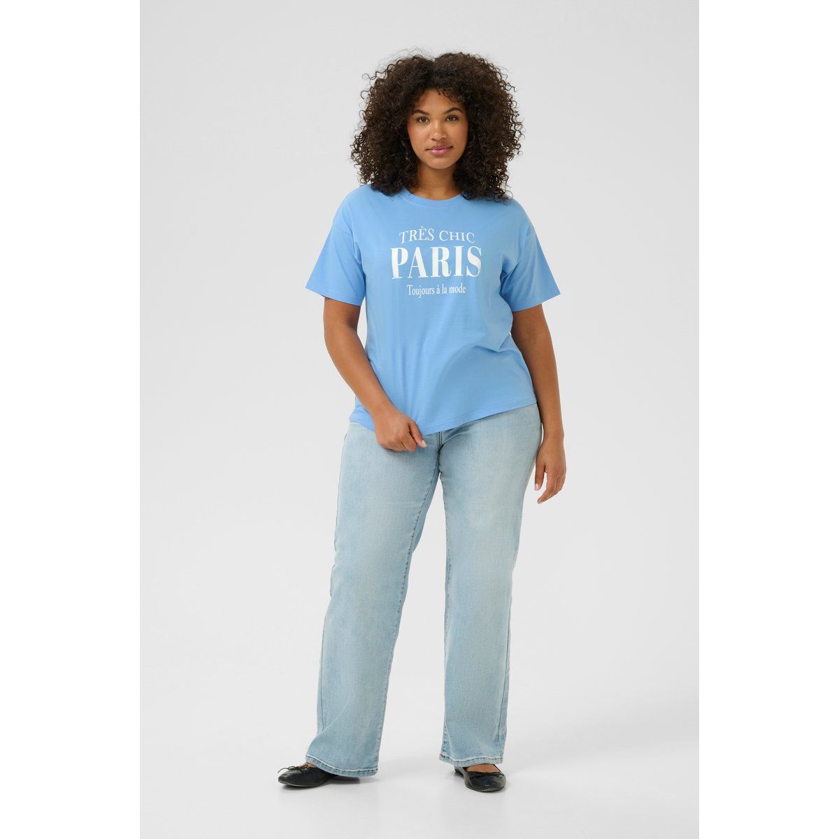 Oversized Baumwoll-T-Shirt mit Grafikprint