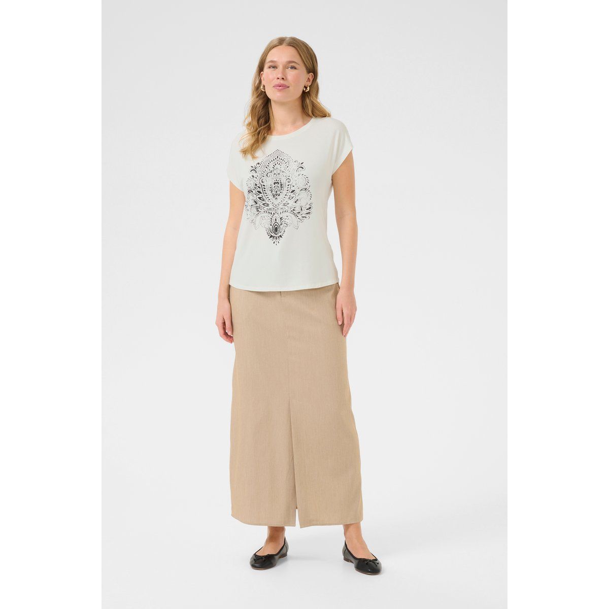 Lockeres T-Shirt mit Ornament-Print