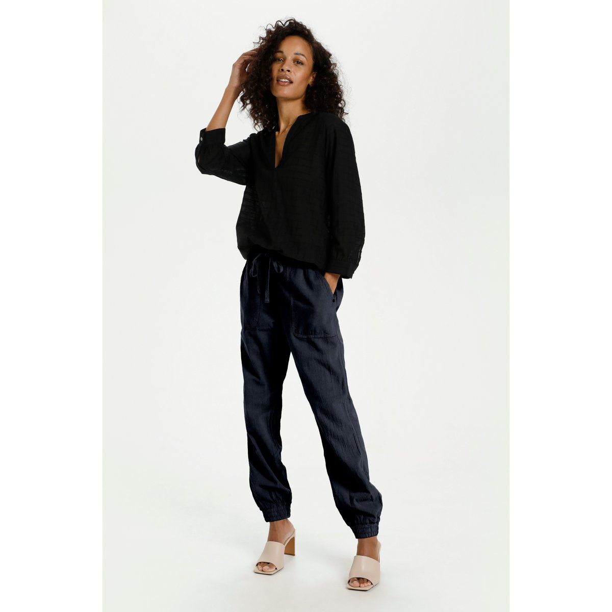 Relaxte Baumwoll-Jogginghose im Utility-Stil