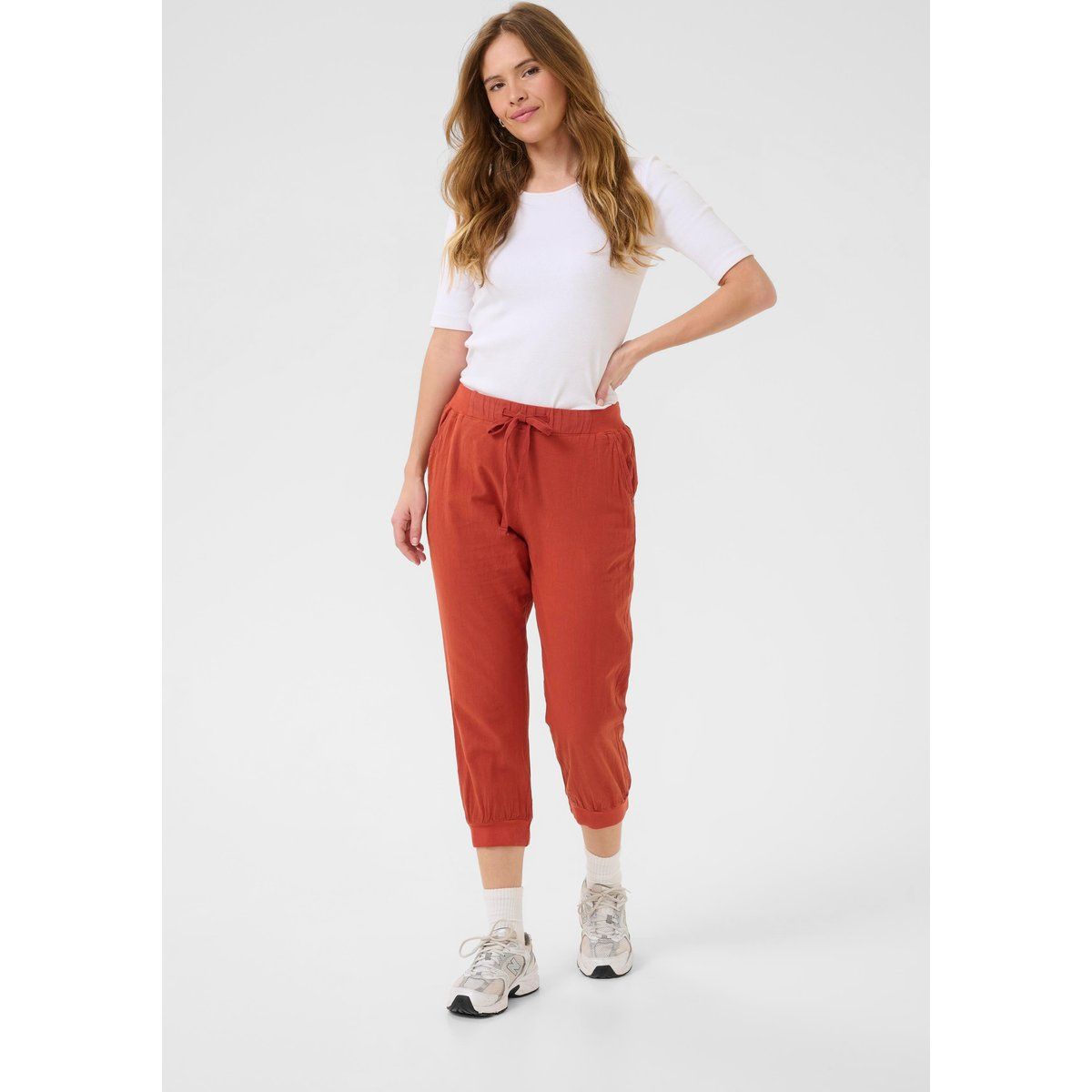 Leichte Baumwollhose mit Kordelzug
