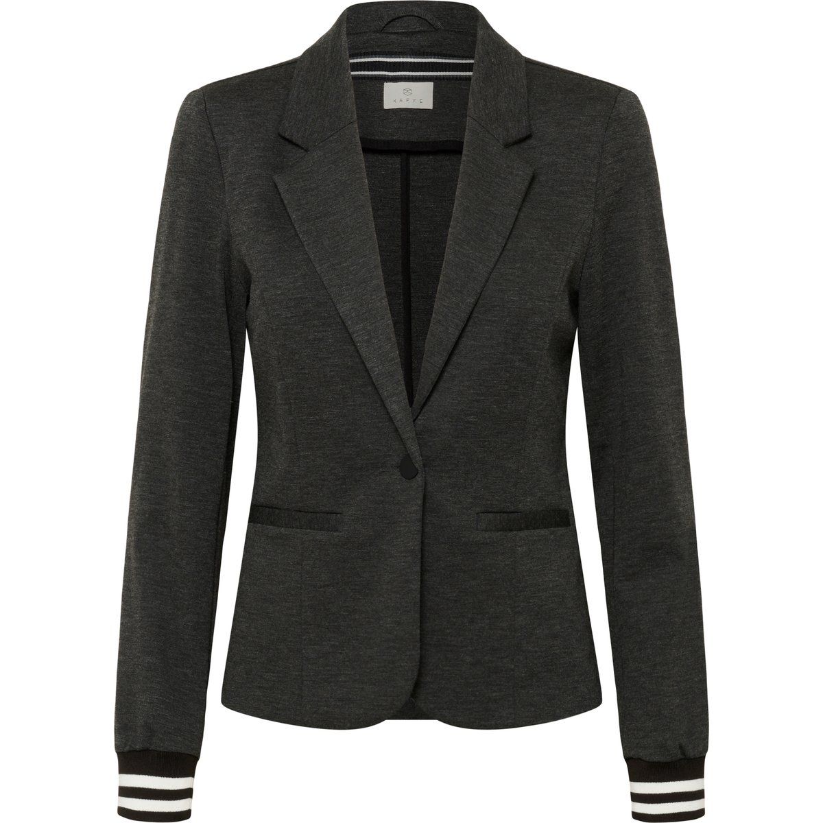 Taillierter Blazer mit gestreiften Bündchen