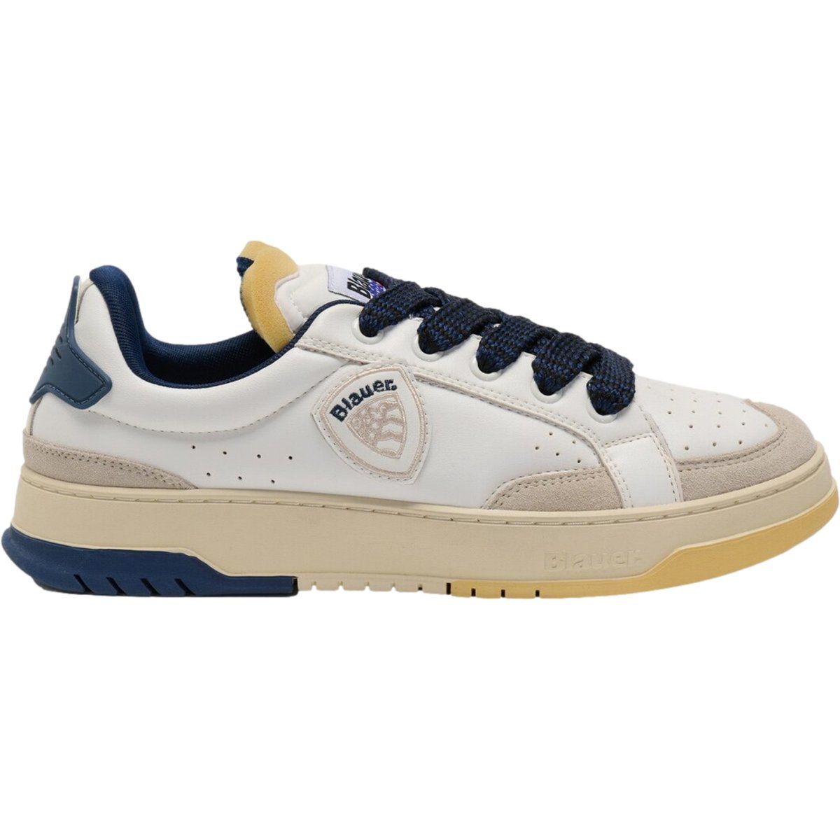 Leder-Sneaker im Skater-Stil mit Plateausohle