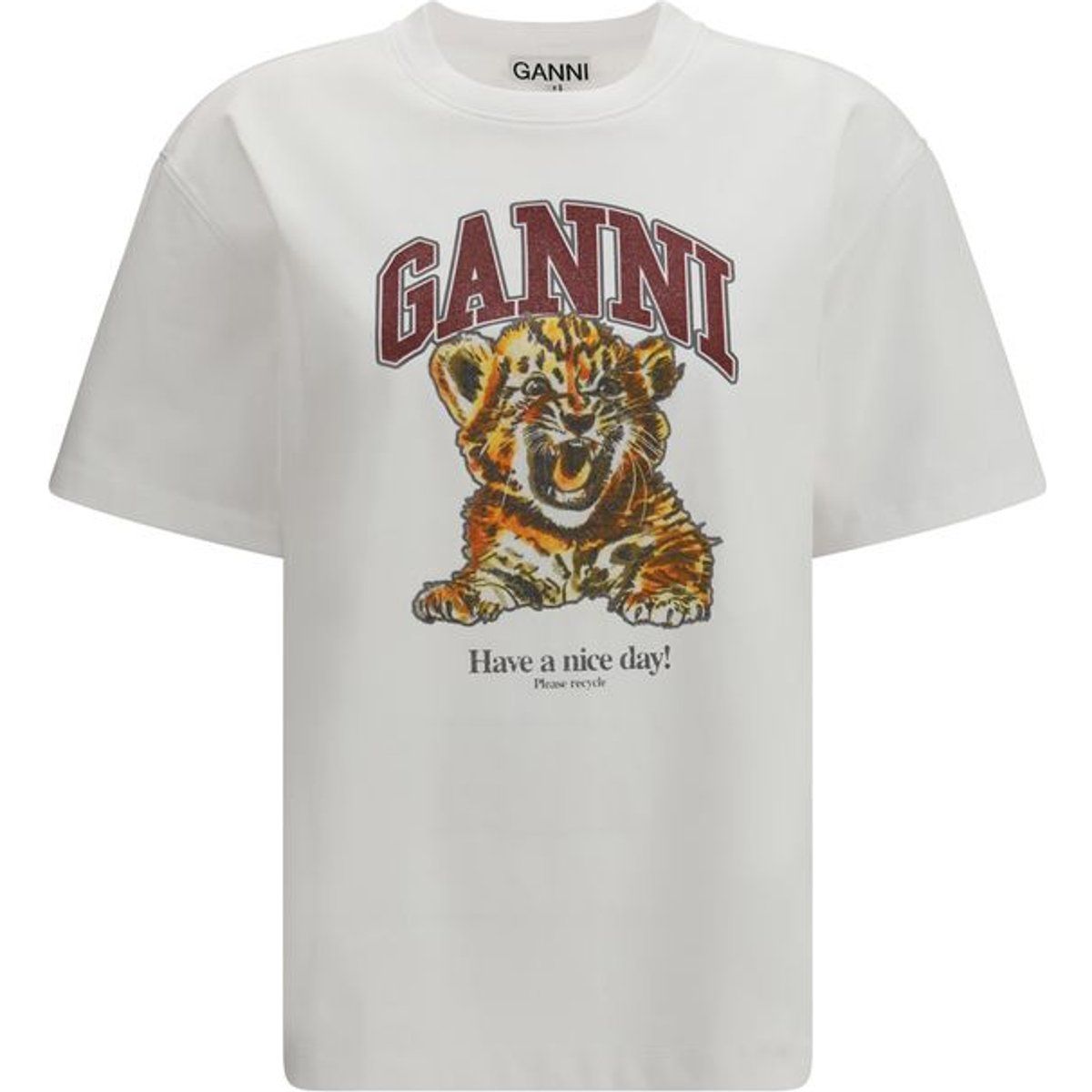 Grafik-T-Shirt mit Perlen-Tiger