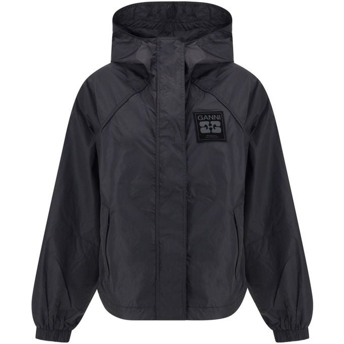 Übergroße Kapuzenjacke aus recyceltem Nylon