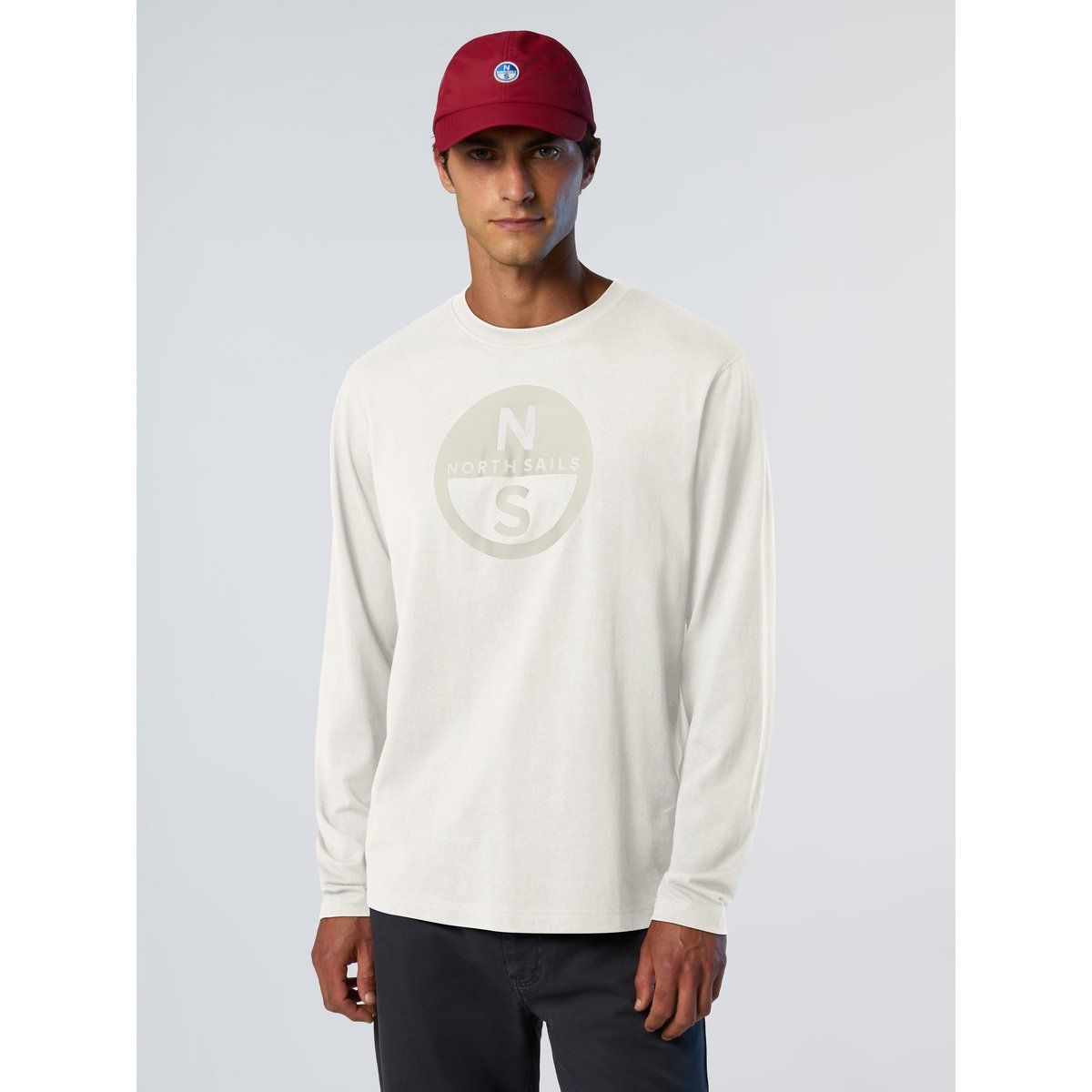 Entspanntes Langarmshirt mit Logo-Print