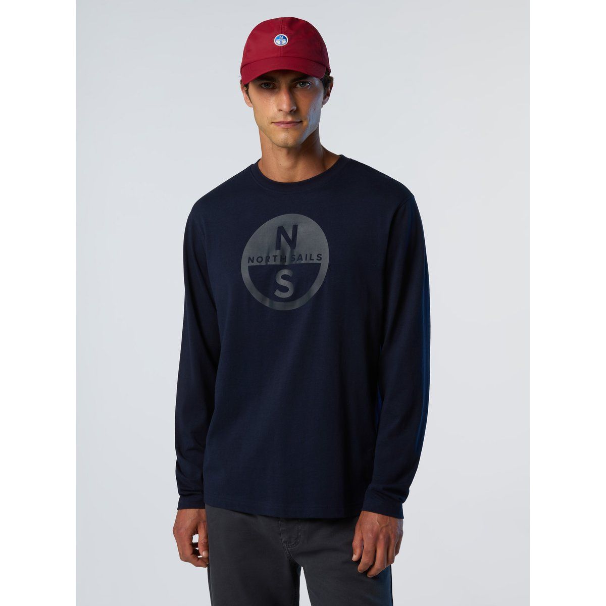 Langarmshirt aus Bio-Baumwolle mit Logo