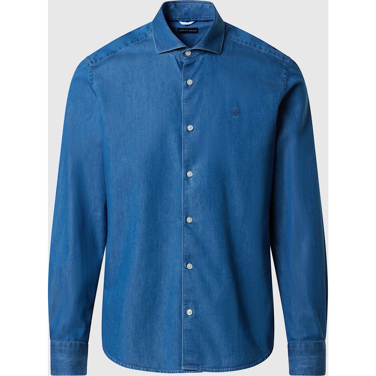 Langärmeliges Denim-Twill-Hemd