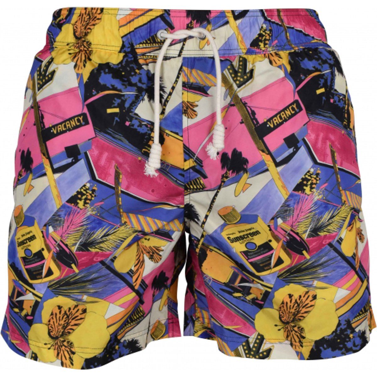 Bedruckte Badeshorts mit Kordelzug