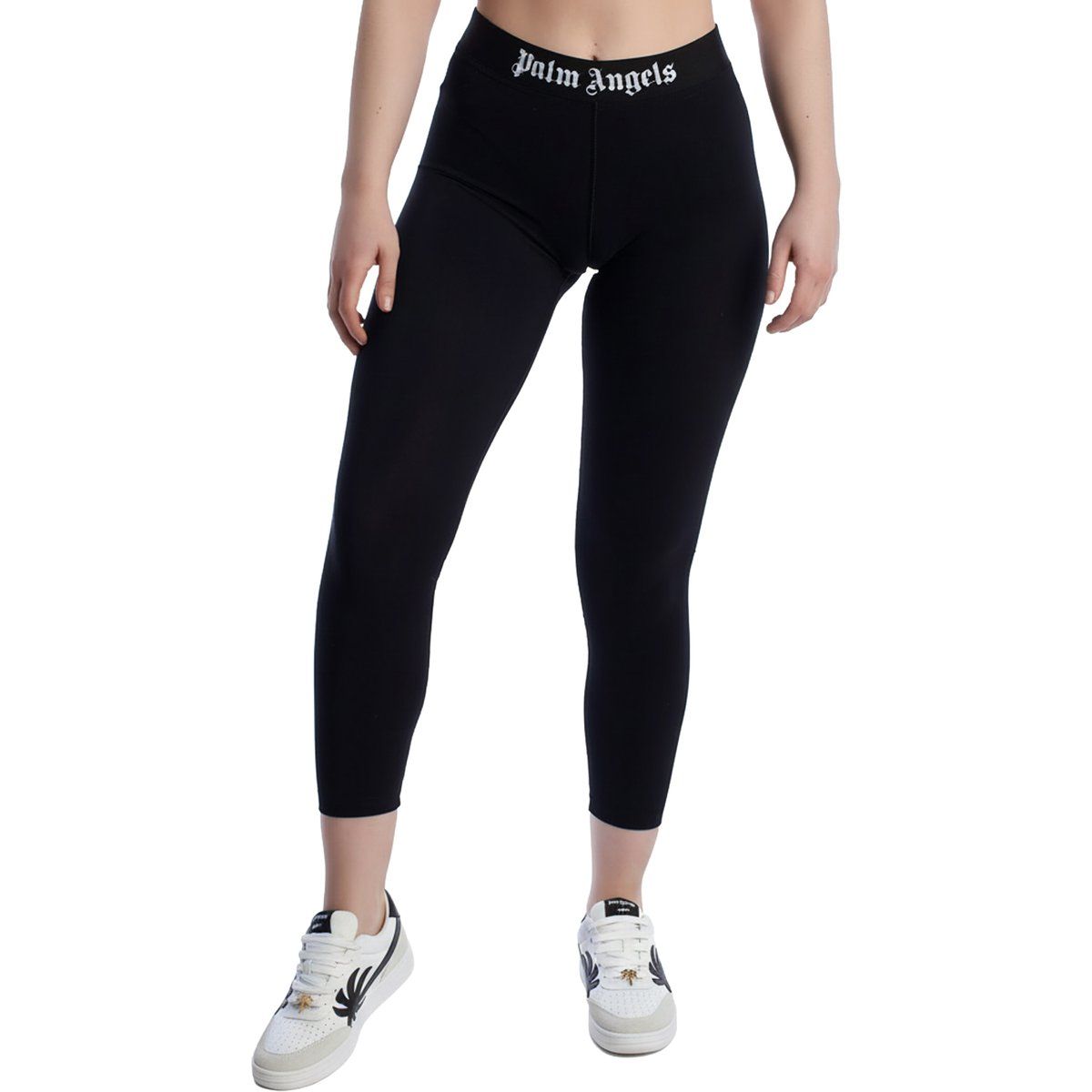 High-Waist Leggings mit Logoprint