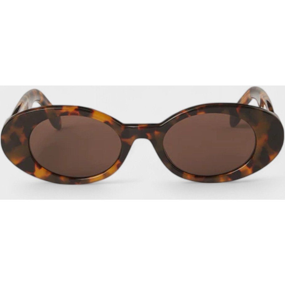 Retro Ovale Schildpatt Sonnenbrille