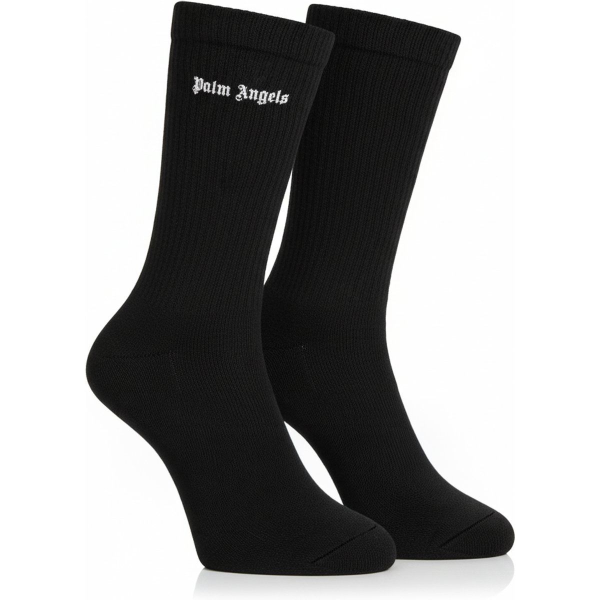 Gerippte Baumwollsocken mit Logo