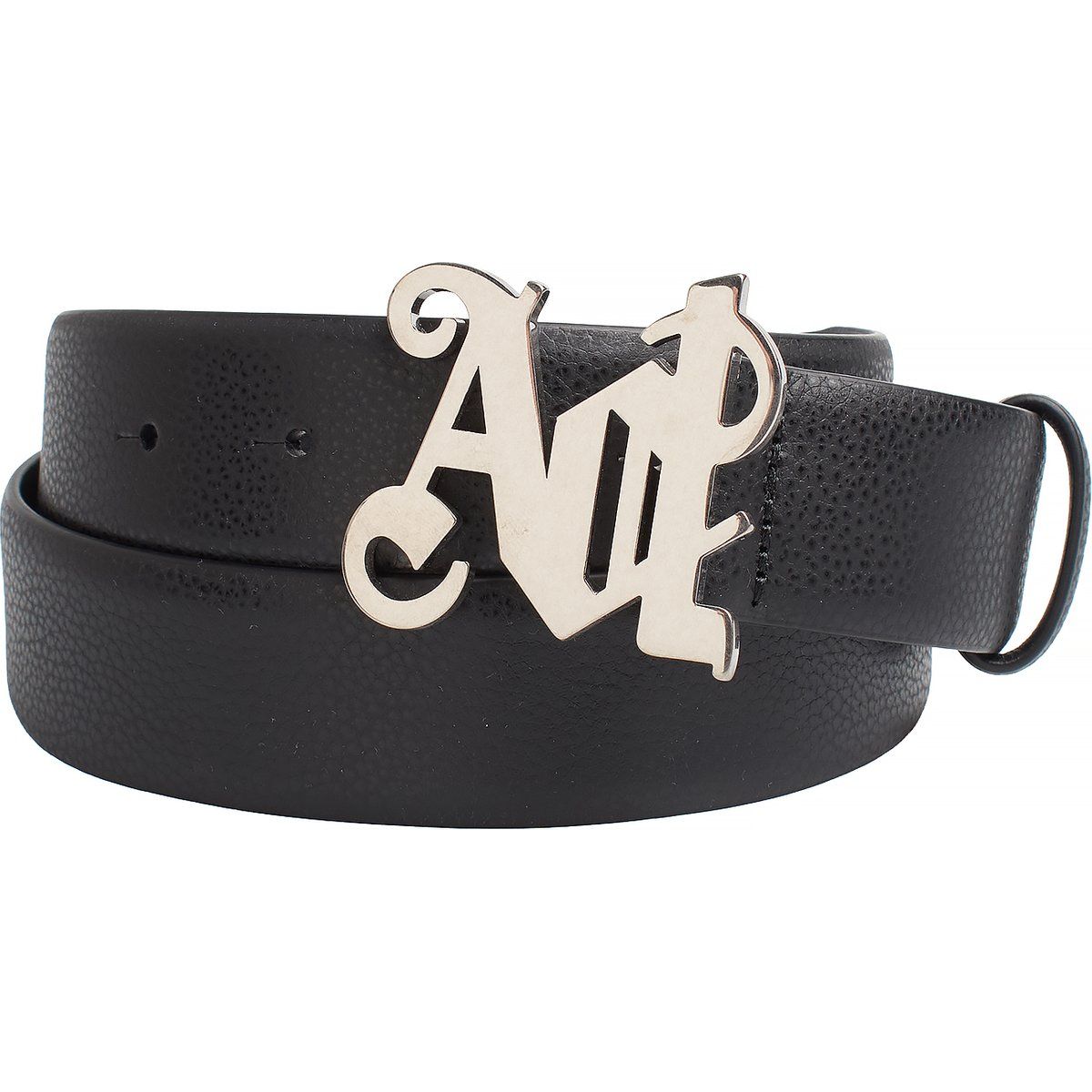Urbaner Ledergürtel mit Monogramm-Schnalle
