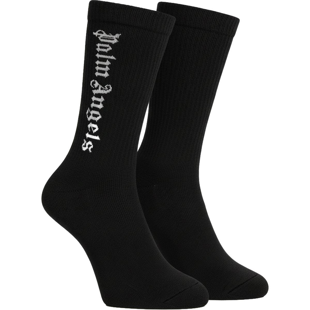Gerippte Crew-Socken mit Logo-Schriftzug