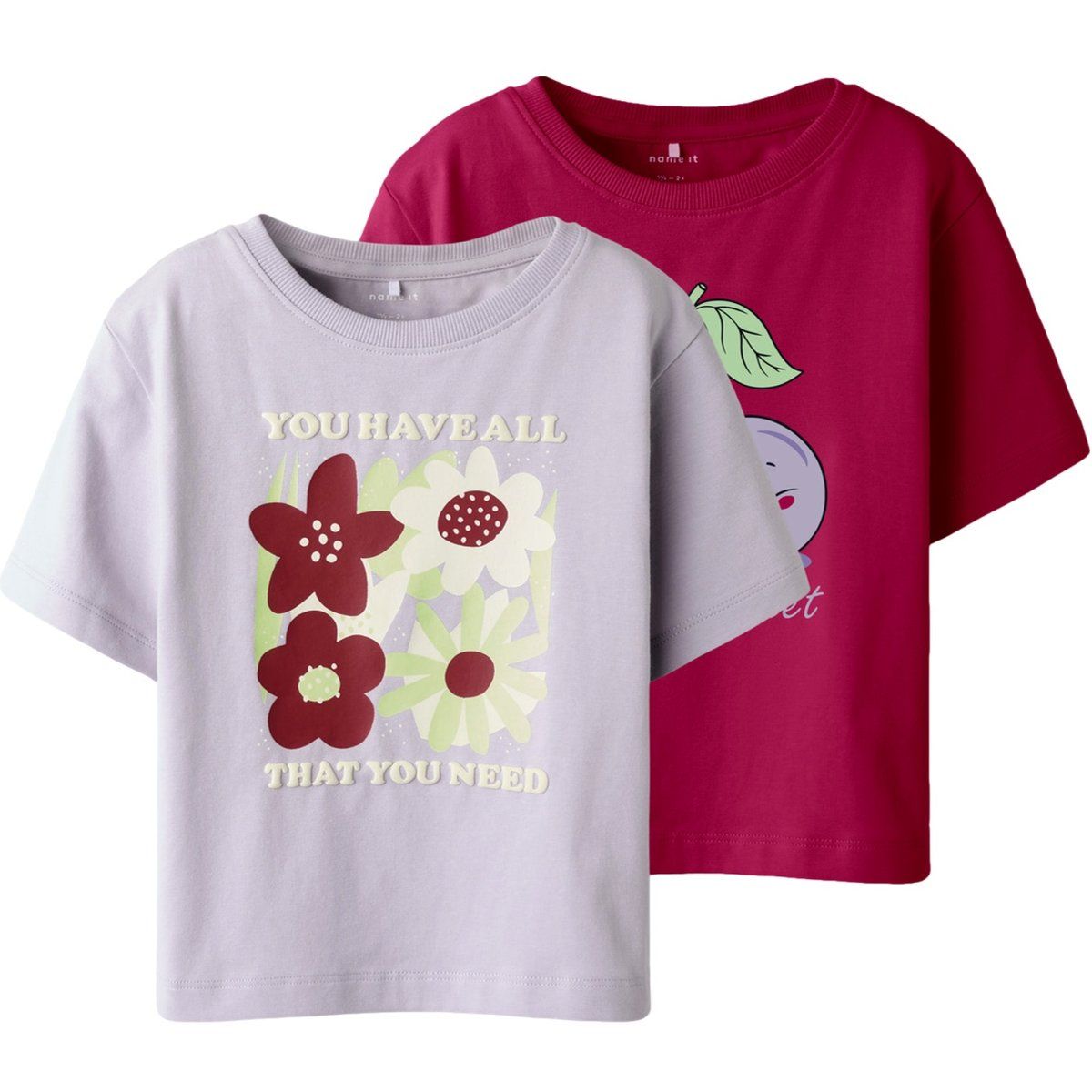 T-Shirt-Set mit floralem Print
