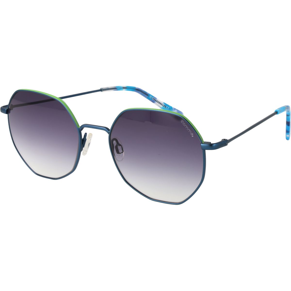 Hexagonale Sonnenbrille mit Verlaufsgläsern