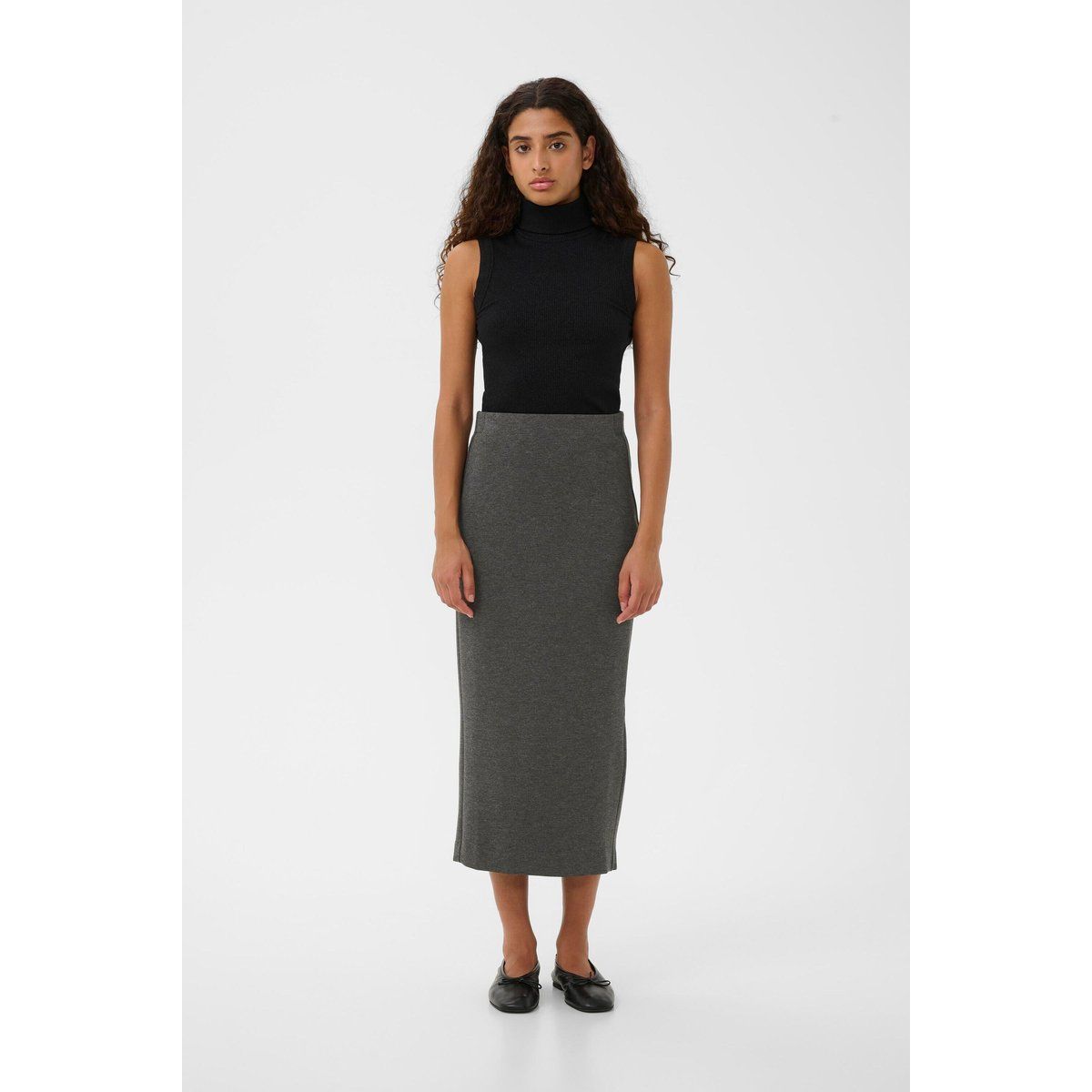 Minimalistischer Jersey-Midi-Bleistiftrock