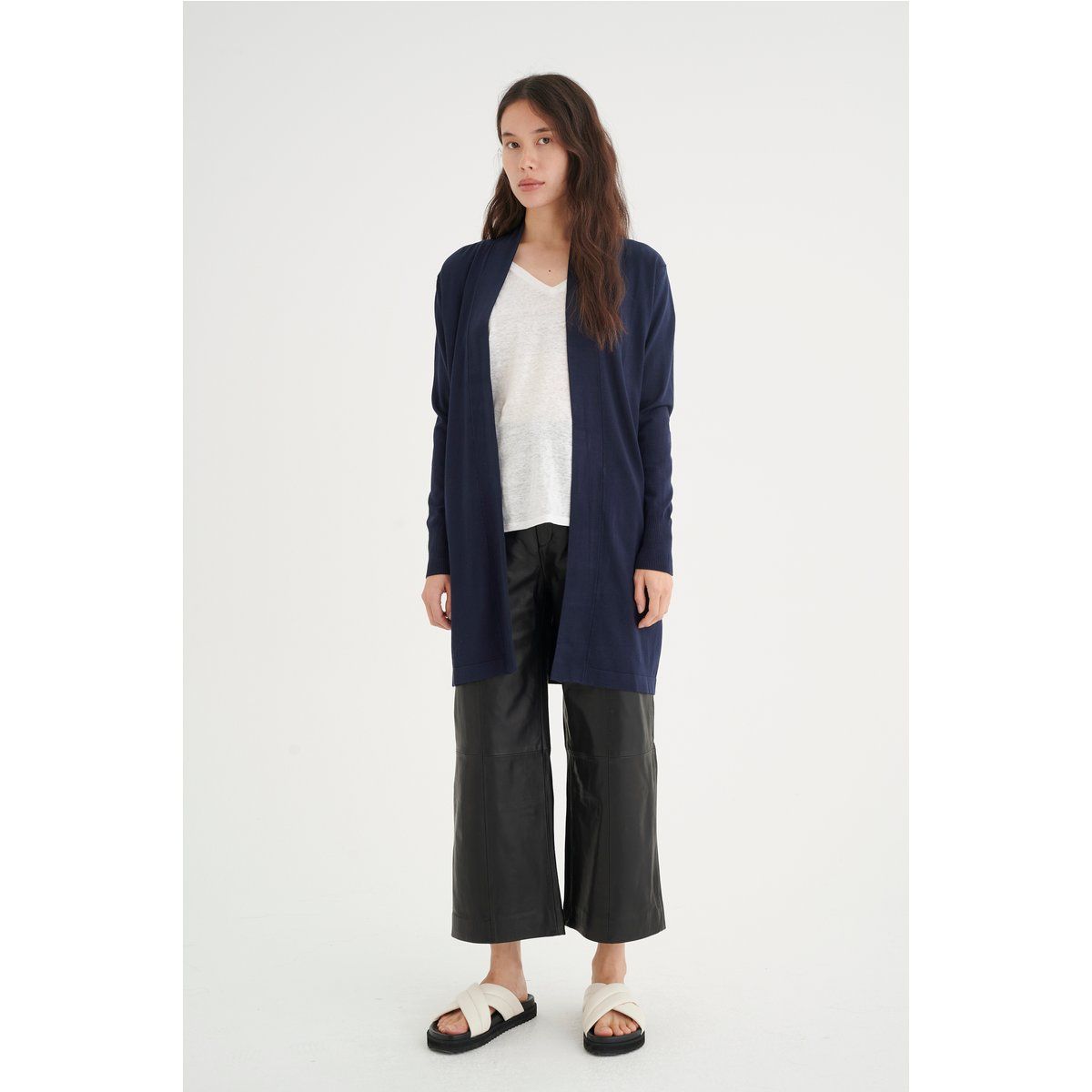 Lange Offene Strickjacke
