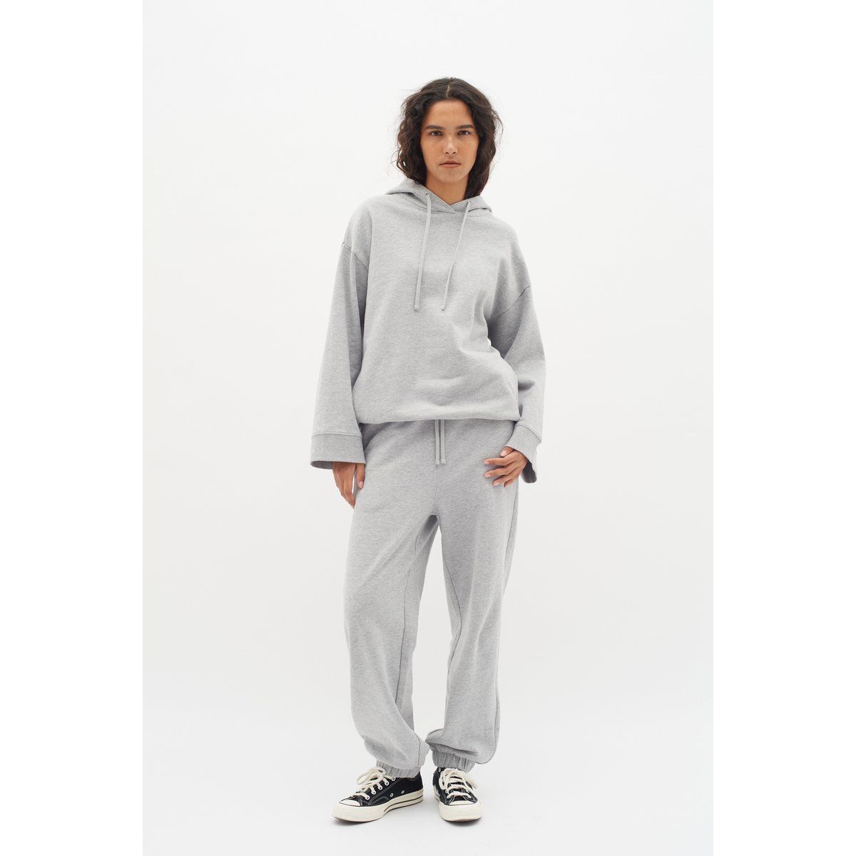 Bequeme Jerseyhose in melierter Optik