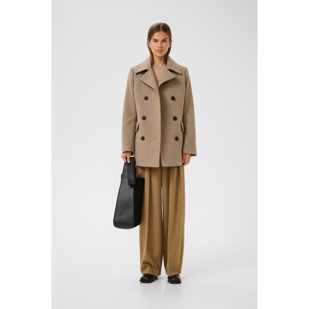 Klassischer Zweireihiger Pea Coat