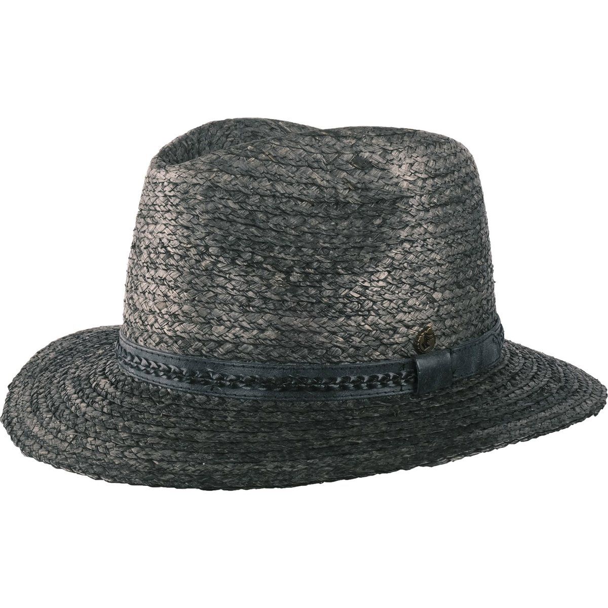 Eleganter Stroh-Fedora mit breiter Krempe