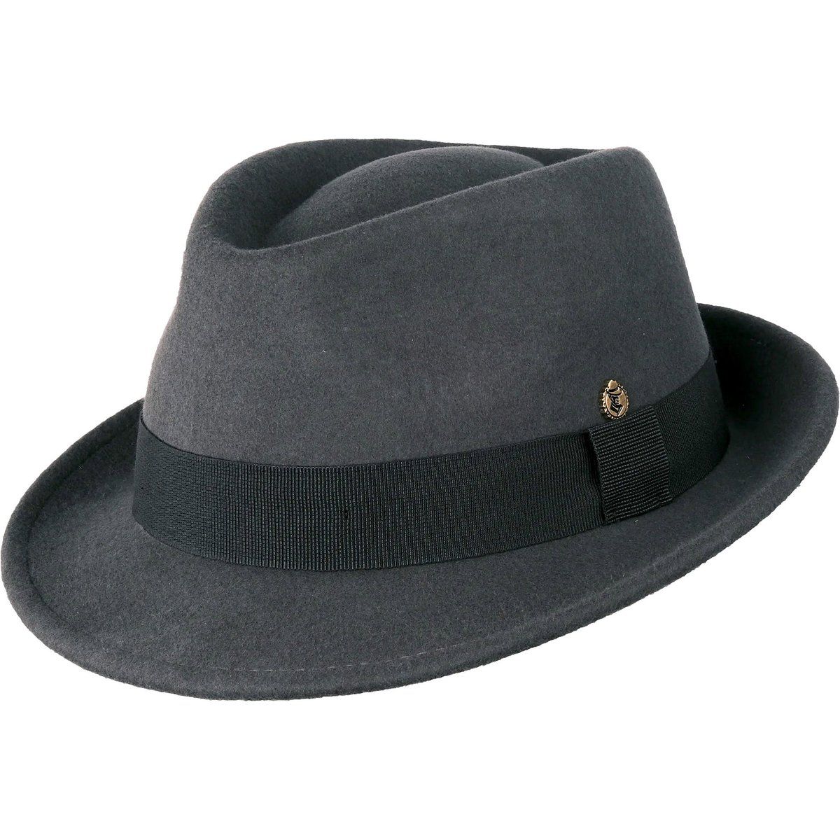 Klassischer dunkelgrauer Filz Trilby Hut