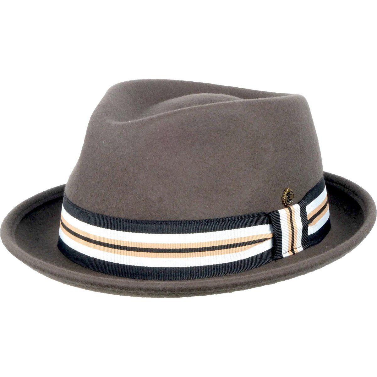 Stylischer Taupe Filz Player Hut