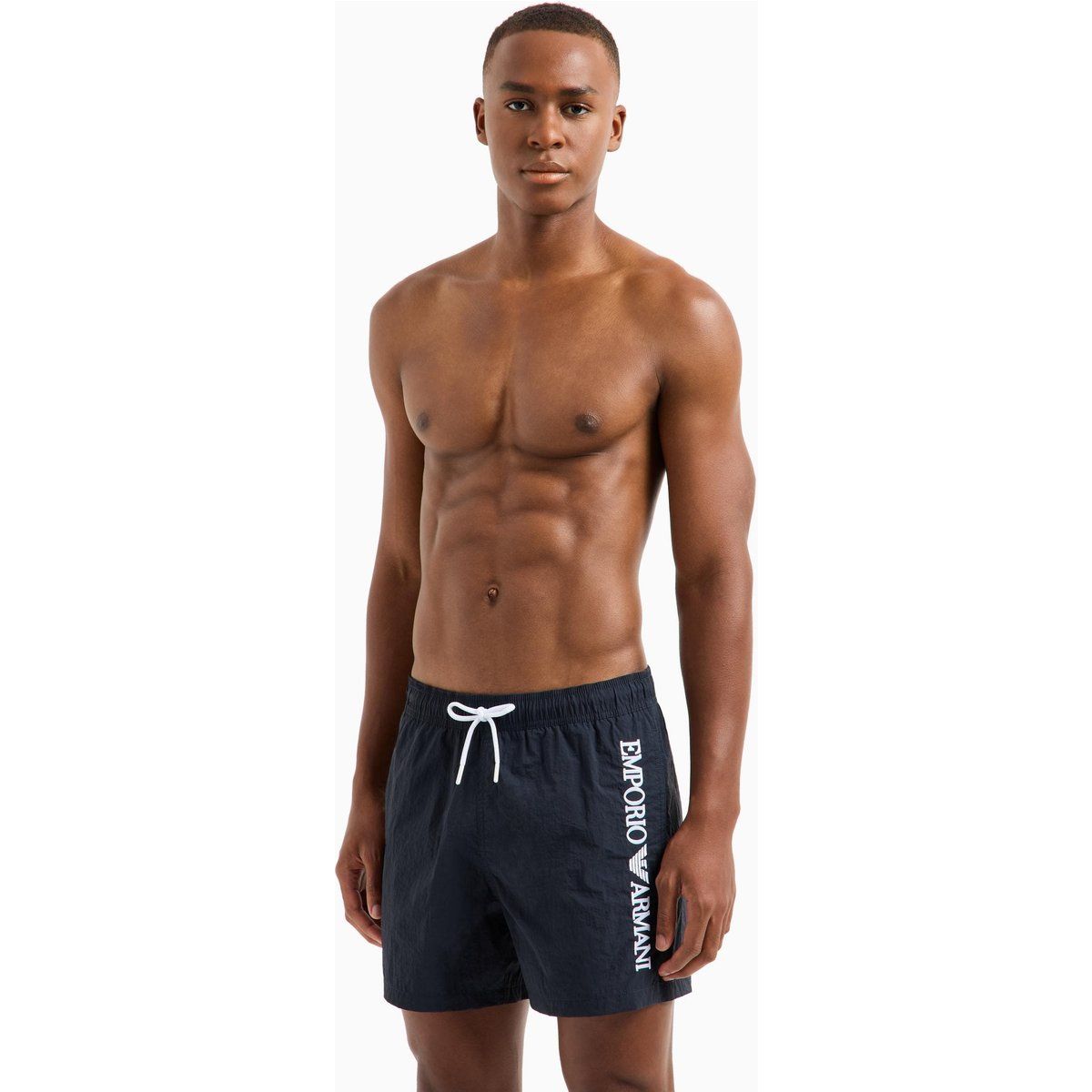 Herren Badeshorts mit Logo-Detail