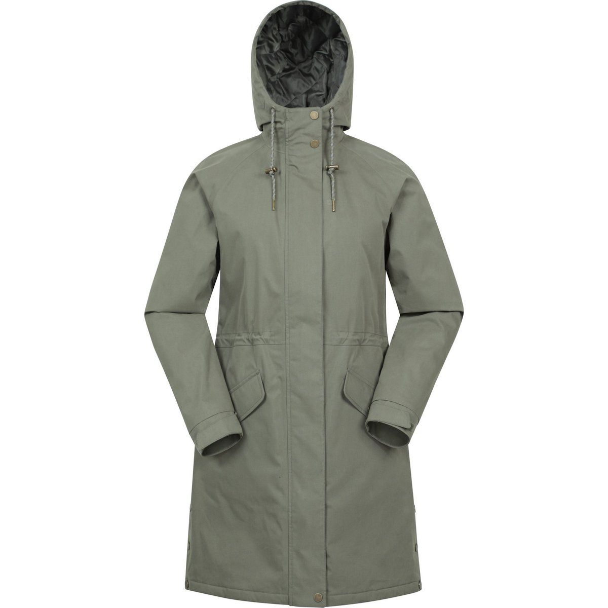 Mountain Warehouse - "Polperro" Jacke, wasserfest Wattiert für Damen (Khakigrün)