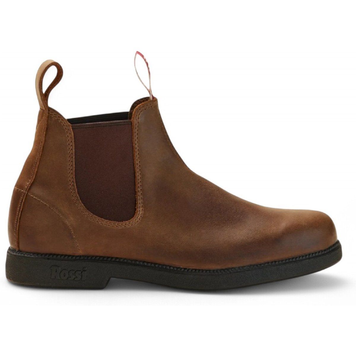 Rustikale braune Chelsea-Stiefel aus Leder