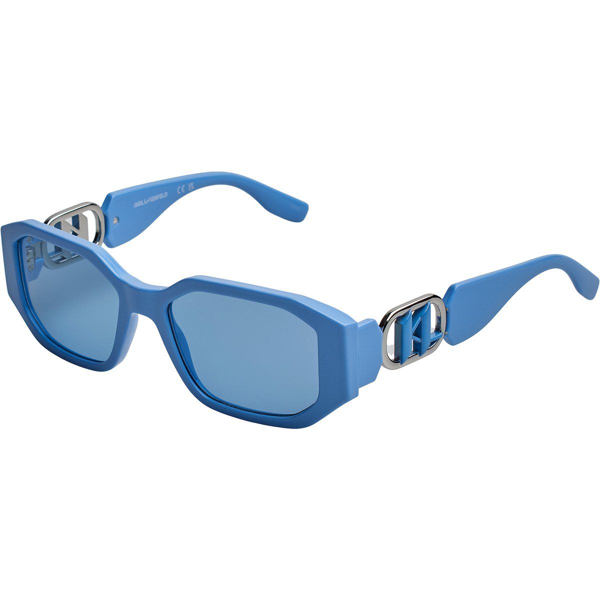 Geometrische Sonnenbrille mit rechteckigem Rahmen