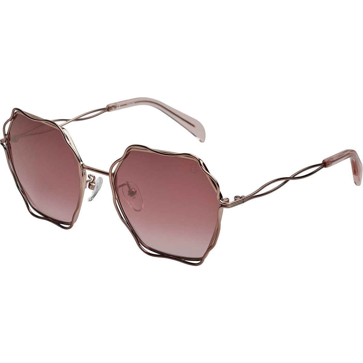 Geometrische achteckige Sonnenbrille mit Metallrahmen