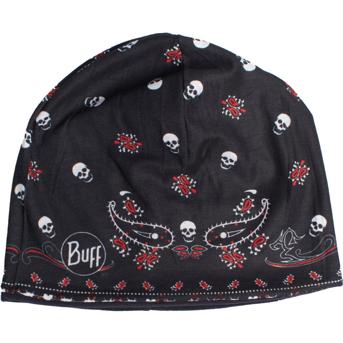 Fleece-Mütze mit Totenkopfmuster