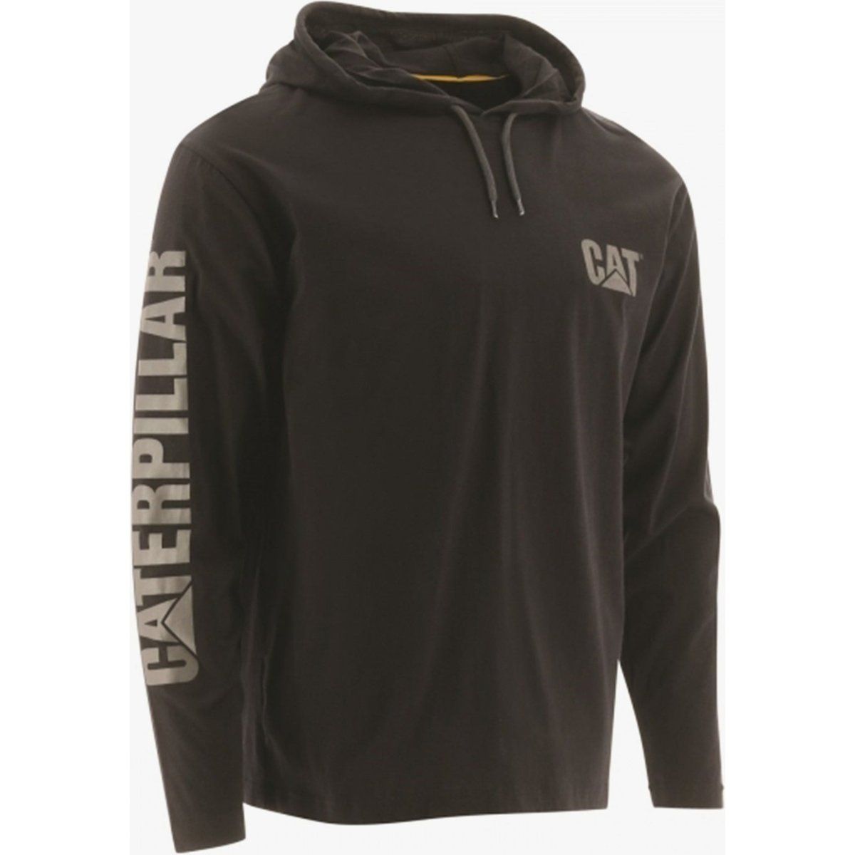 CAT 1510425 Herren Baumwolle Kapuzenlangarmshirt Schwarz