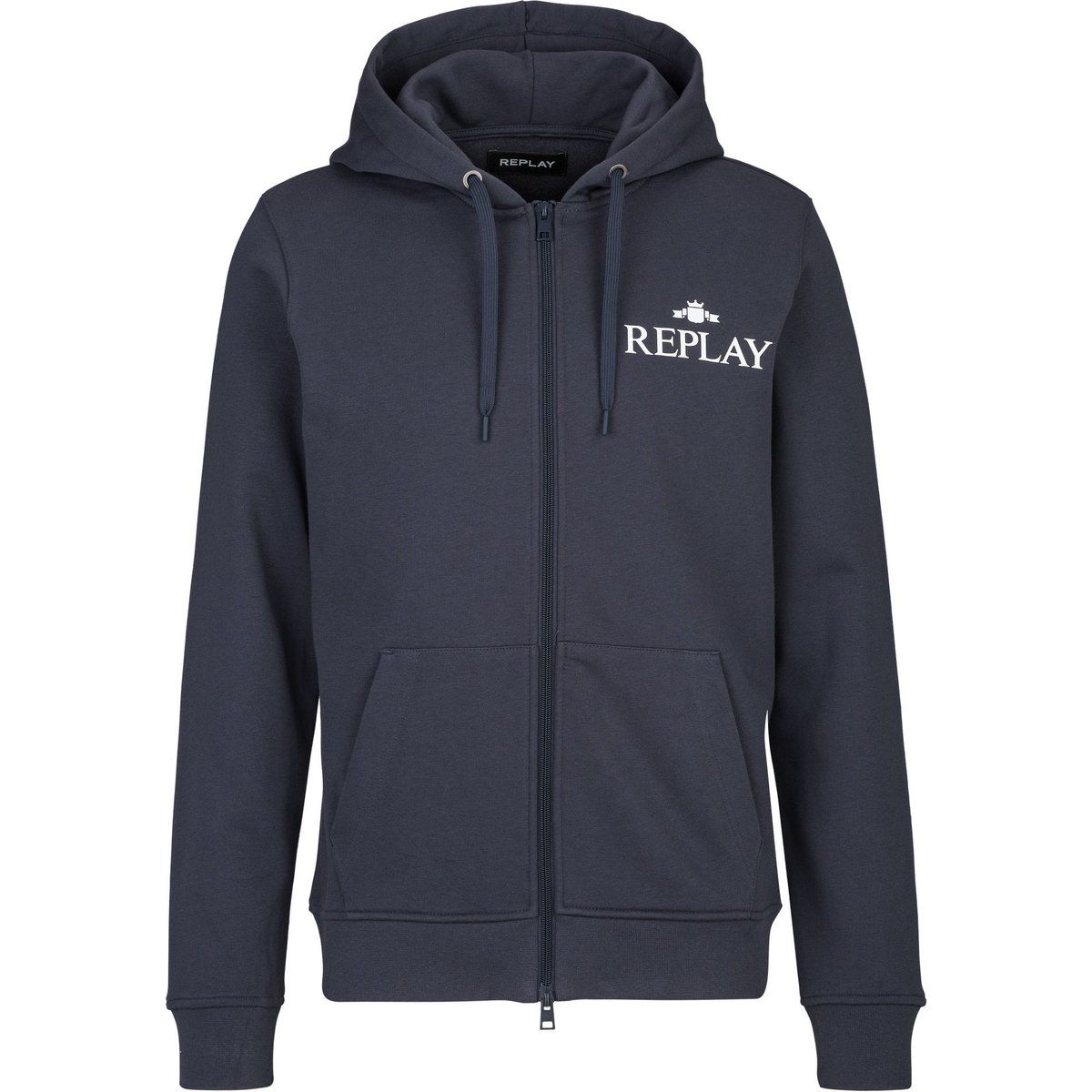 Kapuzenjacke mit Reißverschluss und lockerer Passform